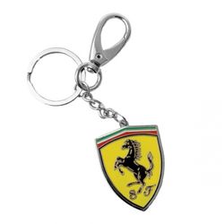 Porte-clés en fibre de carbone avec Cheval cabré Ferrari Unisexe