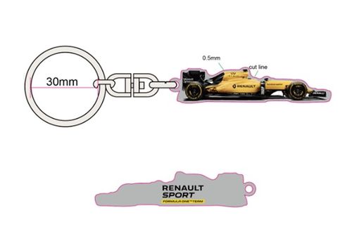 Porte-clés Formule 1 personnalisé